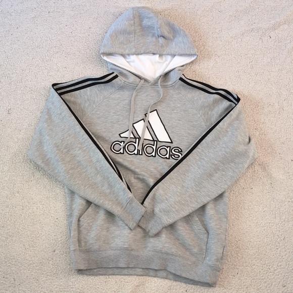 adidas Other - Adidas Grey 3 stripe hoodie